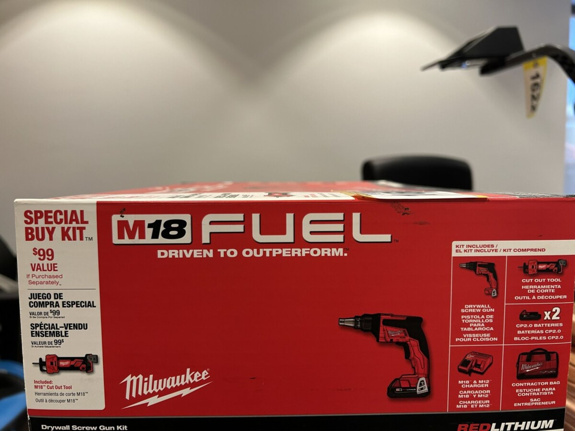 MILWAUKEE M18 FUEL CORDLESS SCREW GUN AND CUT OUT TOOL W/ 2 BATTERIES AND CHARGER (NEW IN BOX) - Image 3 of 3