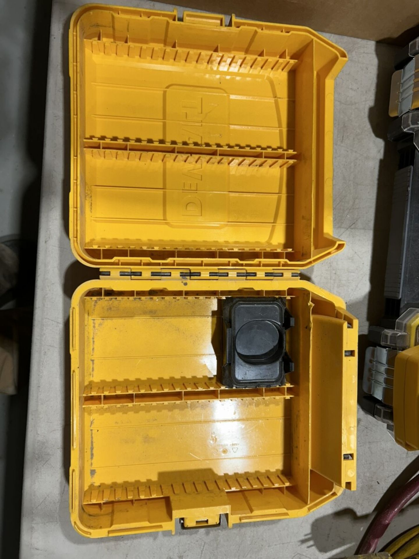 L/O ASSORTED DEWALT DRIVER BIT BOXES, DRIVER BITS, STANLEY POLY TOOL BOX - Image 13 of 14