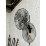 2-ACTIVE AIR WALL MOUNT AIR MOVING FAN AND FAN W/ ONE DAMAGED BLADE