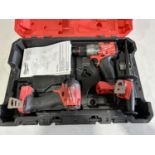 MILWAUKEE CORDLESS DRILL AND IMPACT DRIVER KIT (NO BATTERY OR CHARGER)