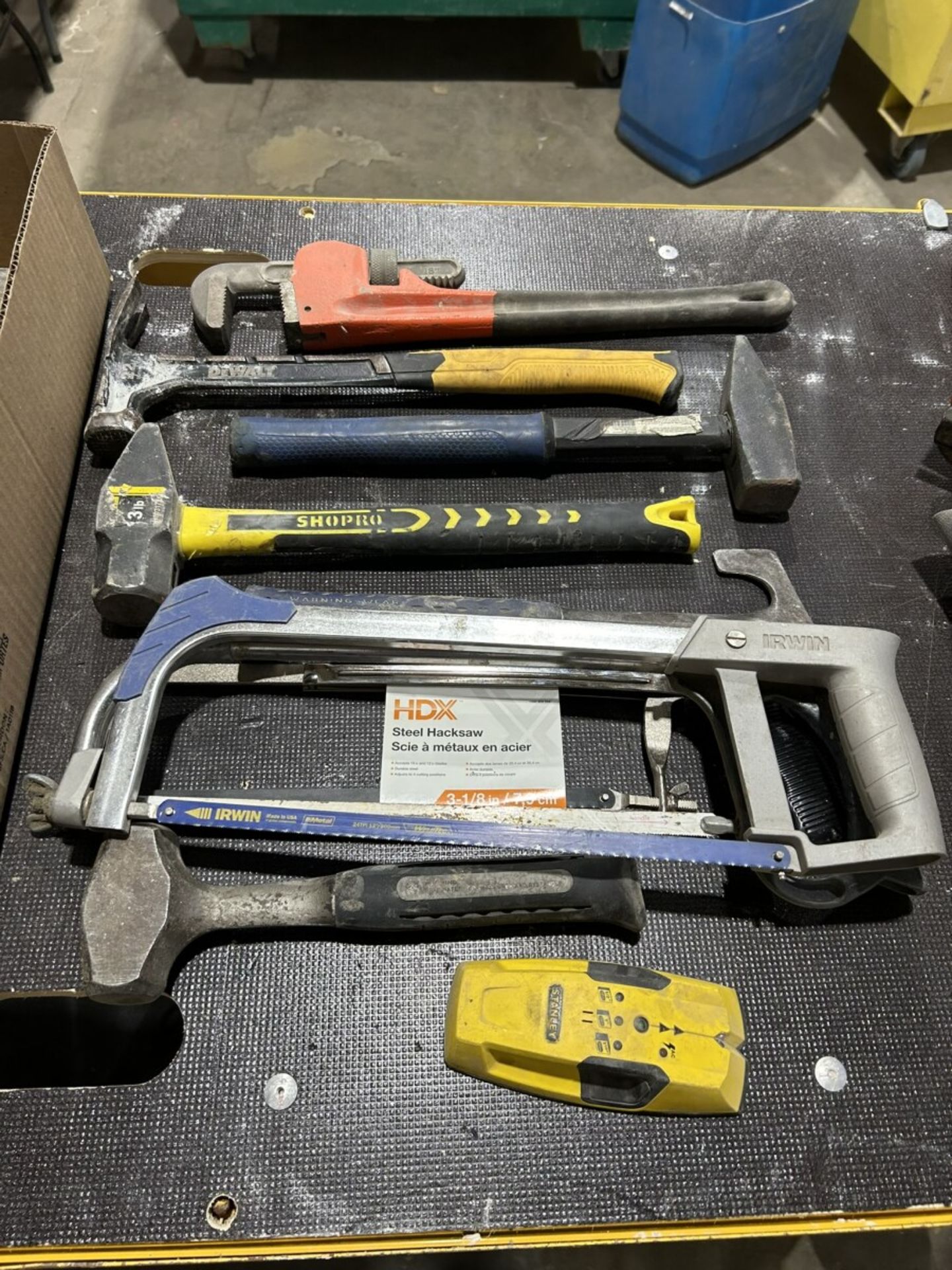 L/O ASSORTED HAND TOOLS, STEEL PIPE WRENCH, HACK SAWS, ETC. - Image 3 of 6