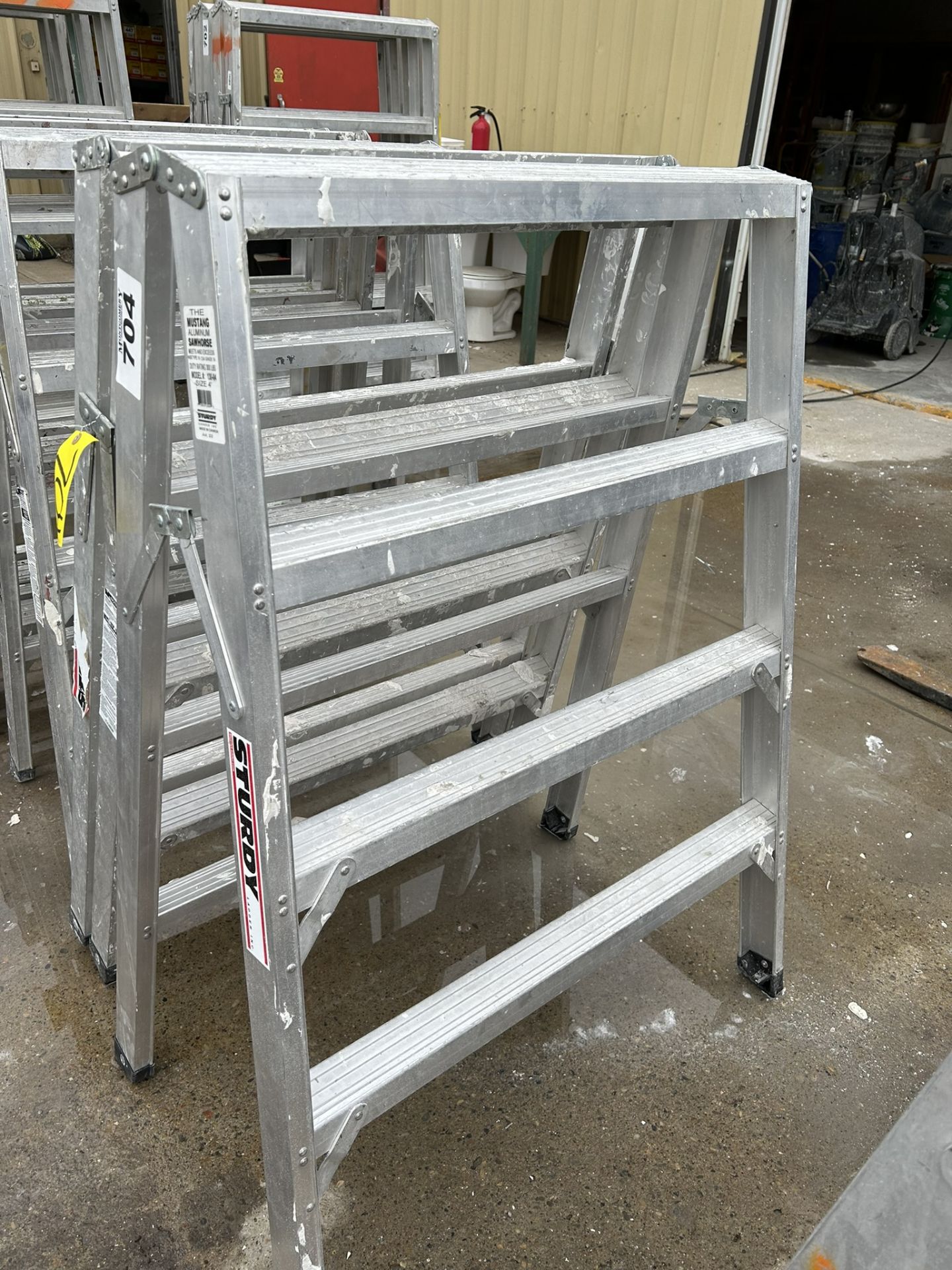 PAIR OF STURDY ALUMINUM 4 FT SAWHORSES - Image 2 of 2