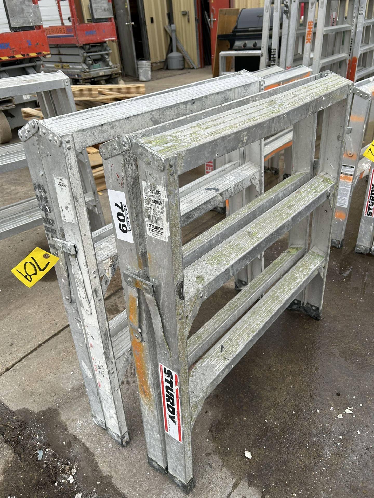 PAIR OF ALUMINUM 3 FT SAWHORSES - Image 2 of 3