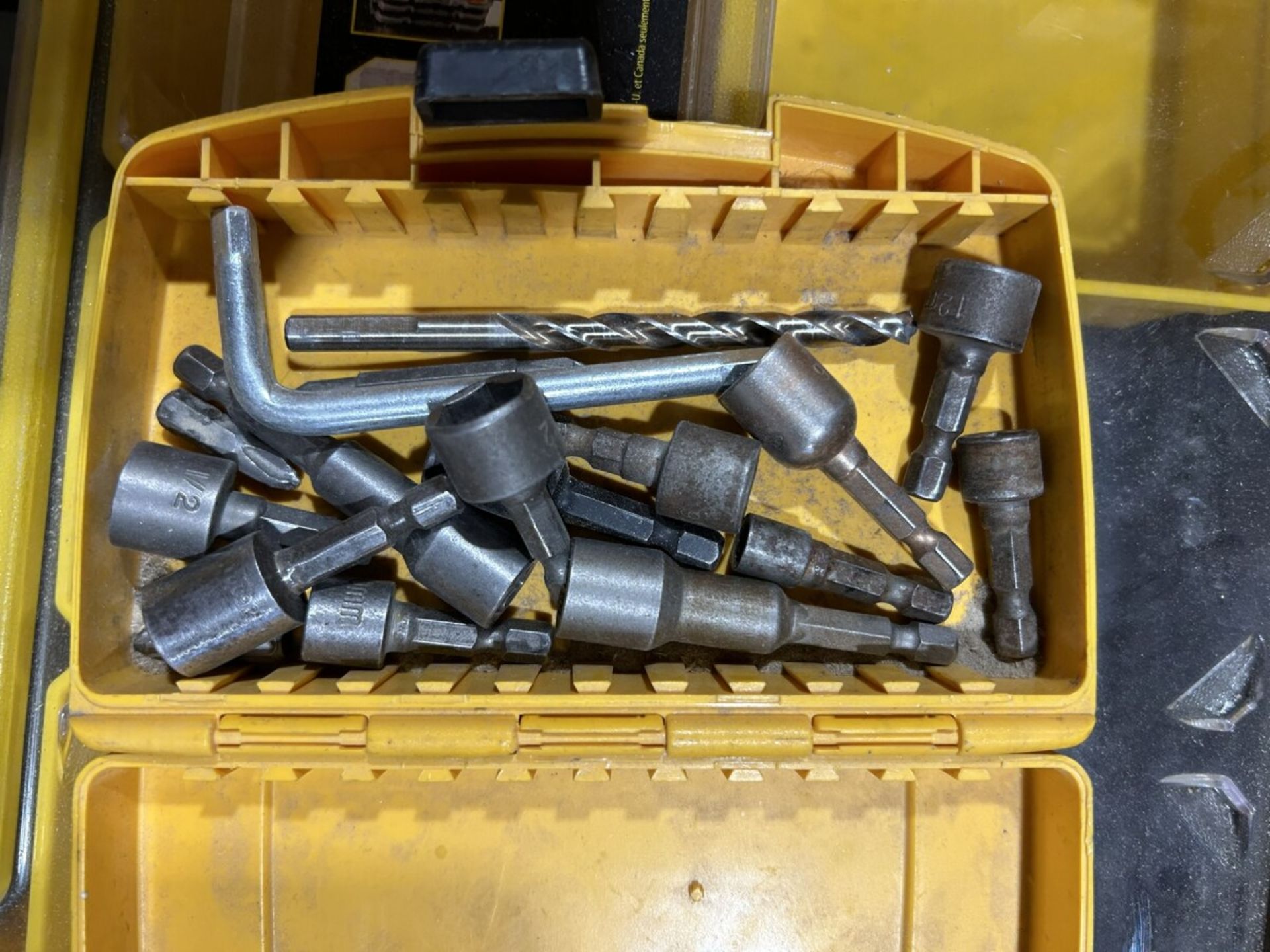 L/O ASSORTED DEWALT DRIVER BIT BOXES, DRIVER BITS, STANLEY POLY TOOL BOX - Image 5 of 14