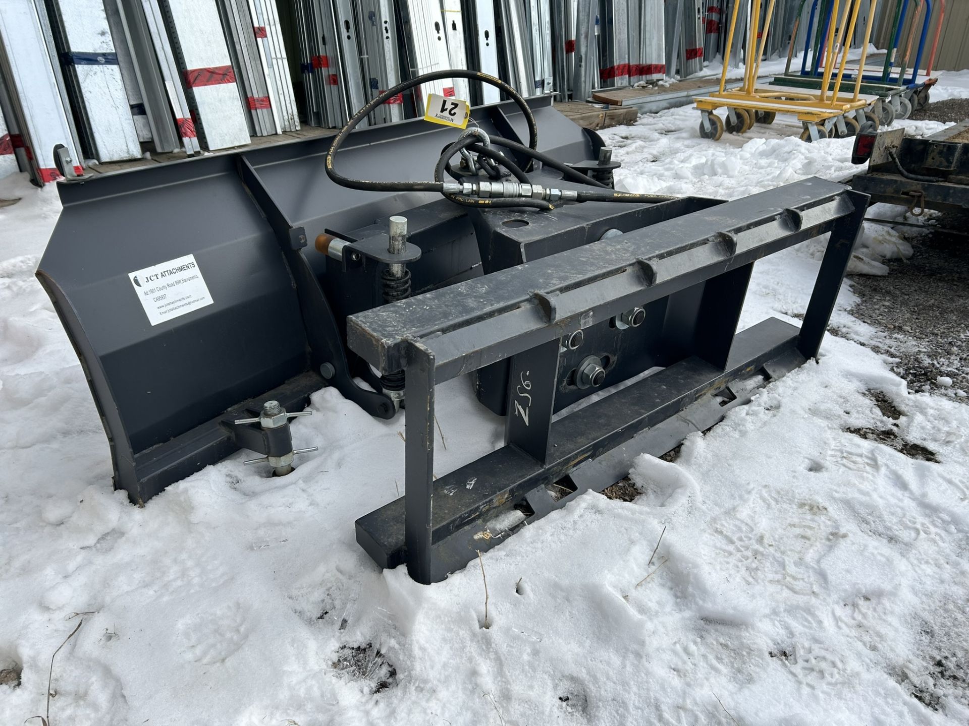JCT ATTACHMENTS HYD. SNOW BLADE FOR SKID STEER 72" - Image 3 of 4