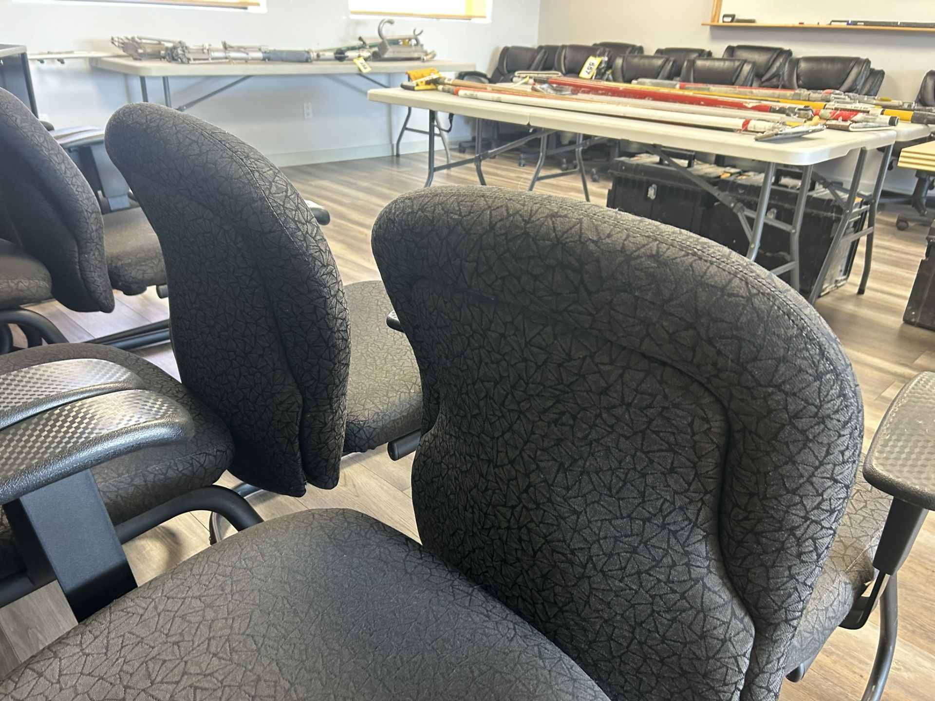 4-SKIDDED CUSHIONED OFFICE CHAIRS - Image 3 of 3