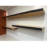 3-LIVE EDGE FLOATING SHELVES 2-36" & 1-72"