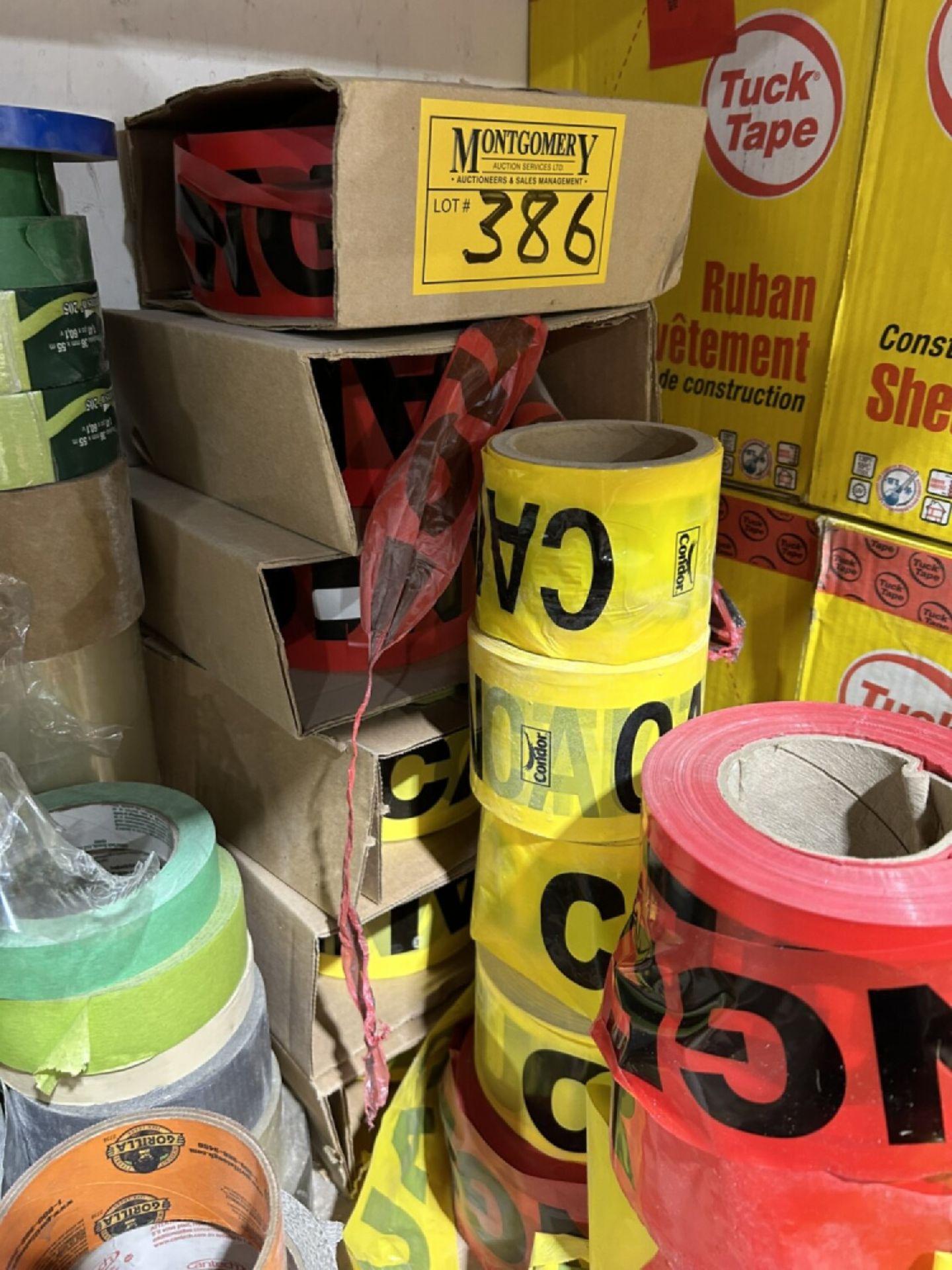 L/O ASSORTED CAUTION TAPE, MASTIC TAPE, FOIL DUCT TAPE, PACKING TAPE, ETC. - Image 3 of 5