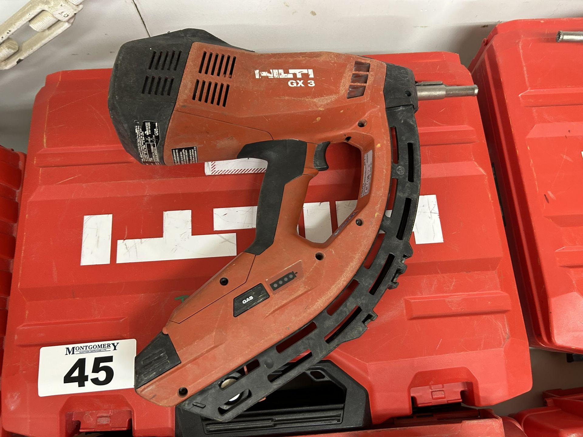 HILTI GX 3 GAS-ACTUATED FASTENING TOOL GAS NAILER WITH SINGLE POWER SOURCE FOR DRYWALL TRACK, - Image 3 of 6