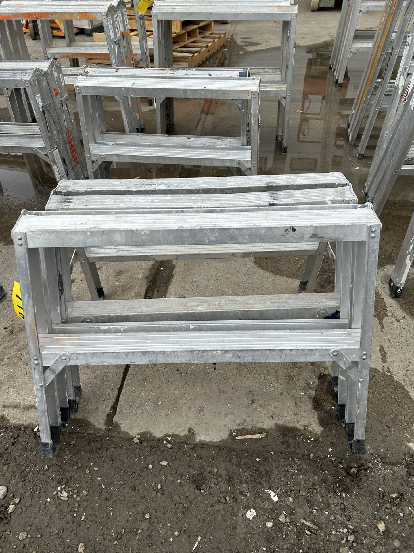 PAIR OF STURDY ALUMINUM 2 STEP SAWHORSES - Image 2 of 3