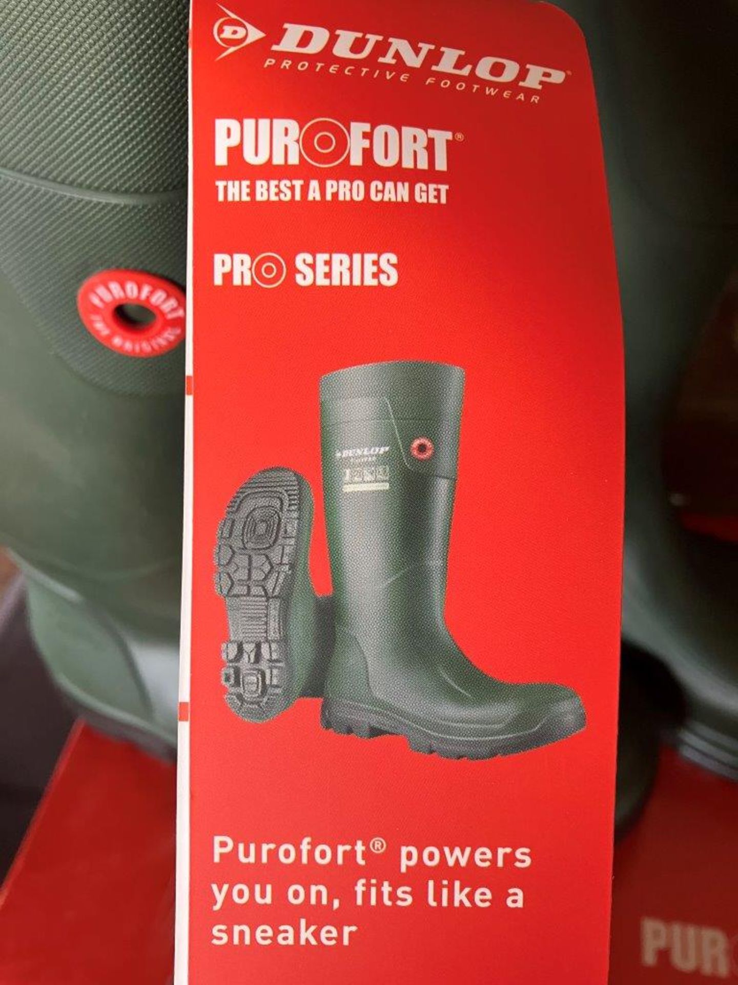 SIZE 9 DUNLOP PUROFORT FIELD PRO BOOTS - Image 3 of 4