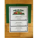 3 $25 PIK-N-PAK PRODUCE GIFT CERTIFICATES