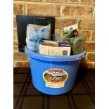 FARM BUCKET FULL OF DAIRY SUPPLIES