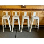 4 GIA COUNTER HEIGHT METAL BAR STOOLS