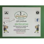 SPRUCE HAVEN PASTURE GOLF COURSE GIFT CERTIFICATE