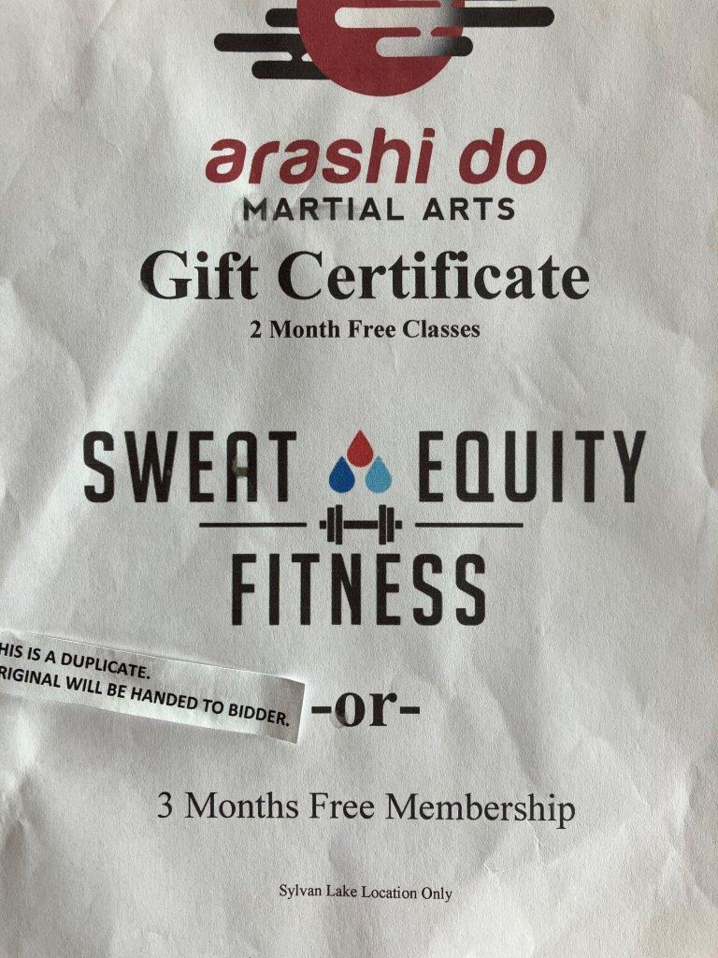 ARASHI DO GIFT CERTIFICATE - Image 2 of 2