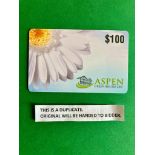 $100 ASPEN GREENHOUSES GIFT CARD