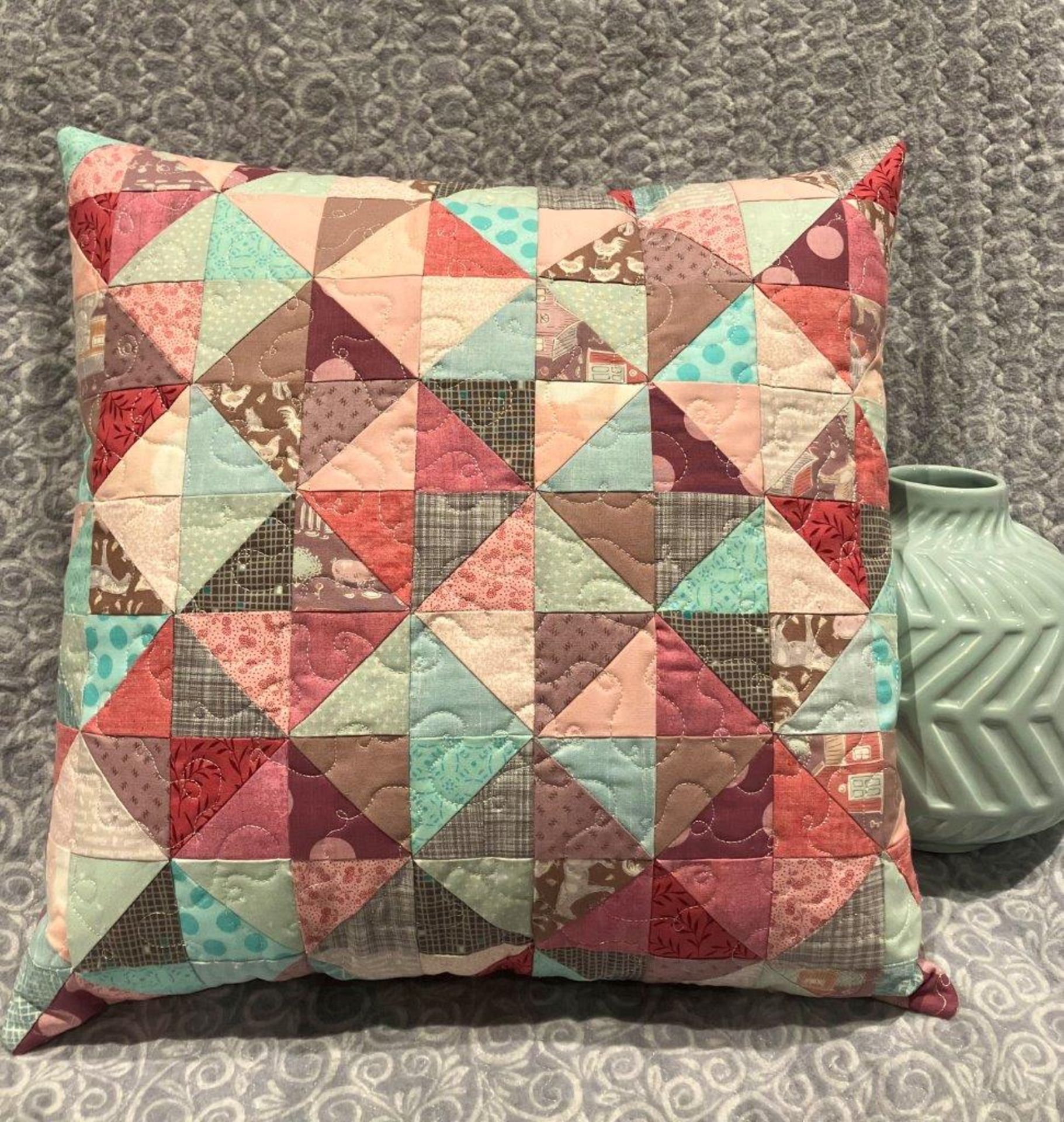 A SWEET SCRAPPY THROW PILLOW