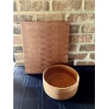 CHERRY WOOD CUTTING BOARD & BOWL