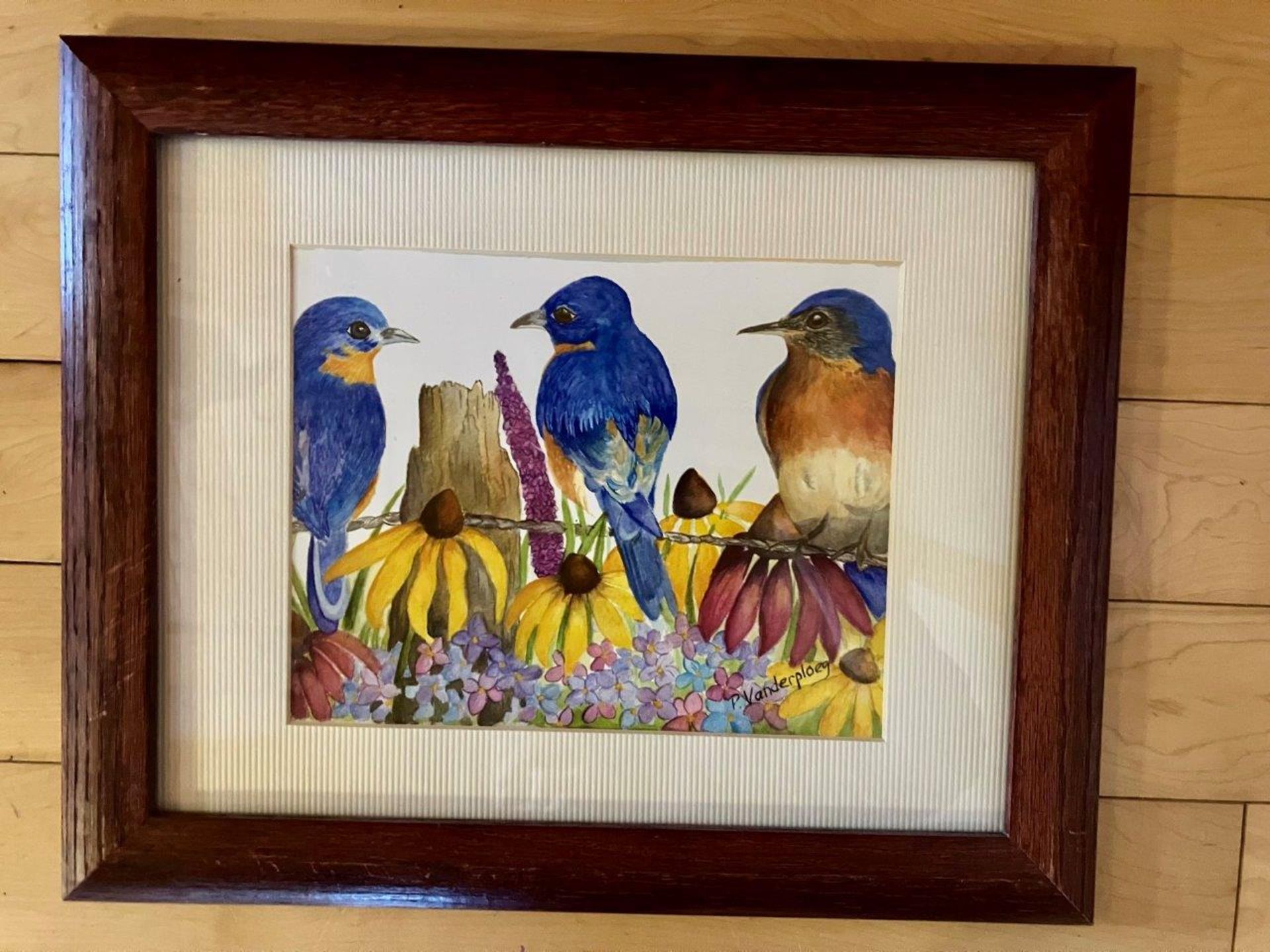 FRAMED PRINT: BIRDS & FLOWERS