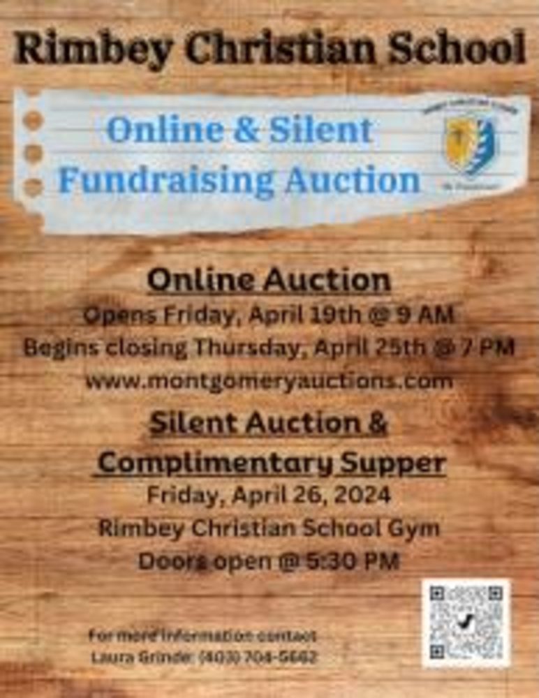 2024 Rimbey Christian School Fundraising Online Auction