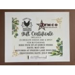 25 BROILER CHICKS & BUTCHERING GIFT CERTIFICATE