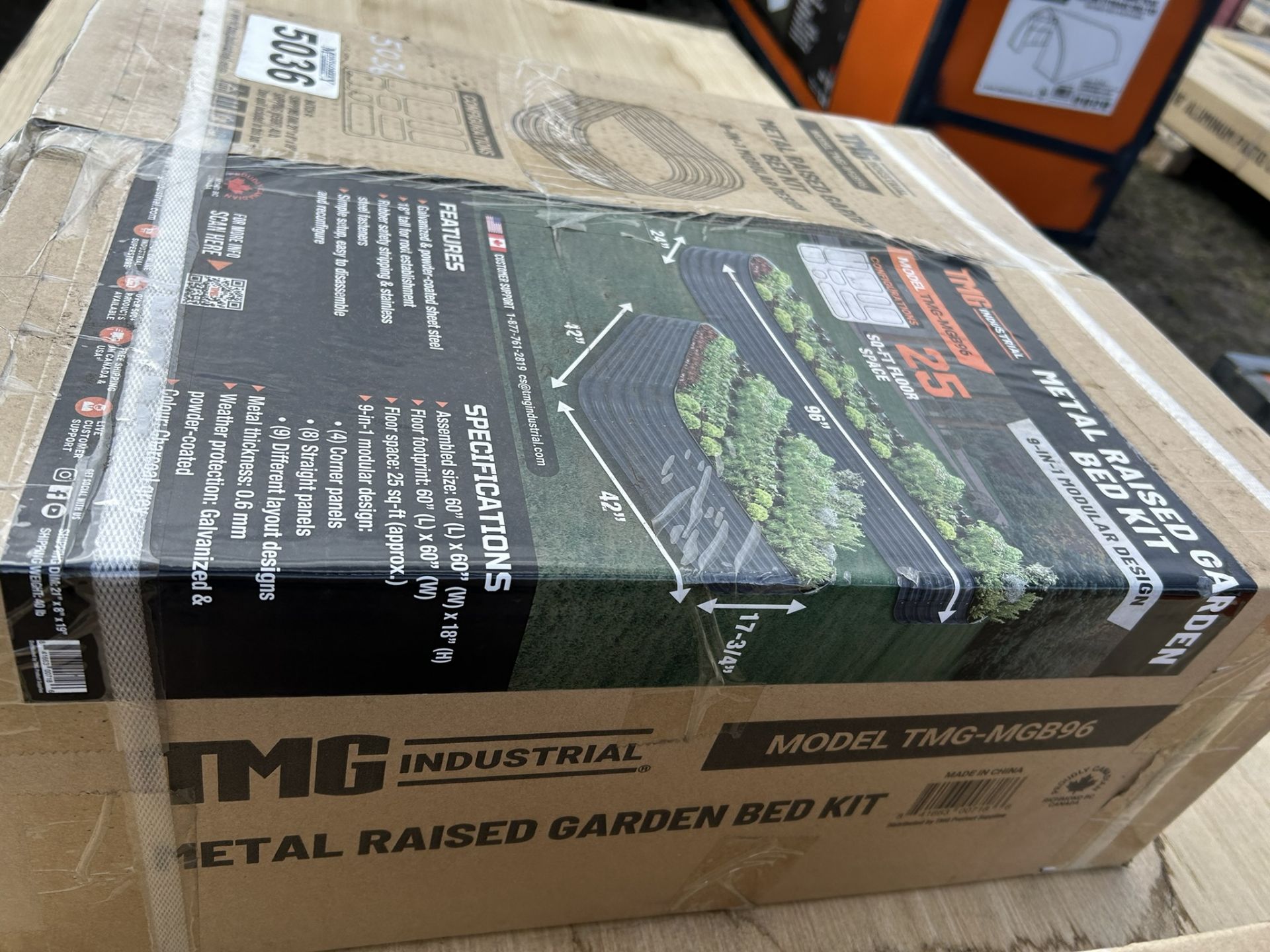 TMG-MGB96 18'' TALL 8'X2' METAL RAISED GARDEN BED KIT (9 IN 1 MODULAR) - Image 3 of 4