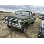 1975 FORD F250 4X4 PICKUP TRUCK - REG CAB, LONG BOX, AT 85,627 MILES SHOWING, S/N: F26YRX60786