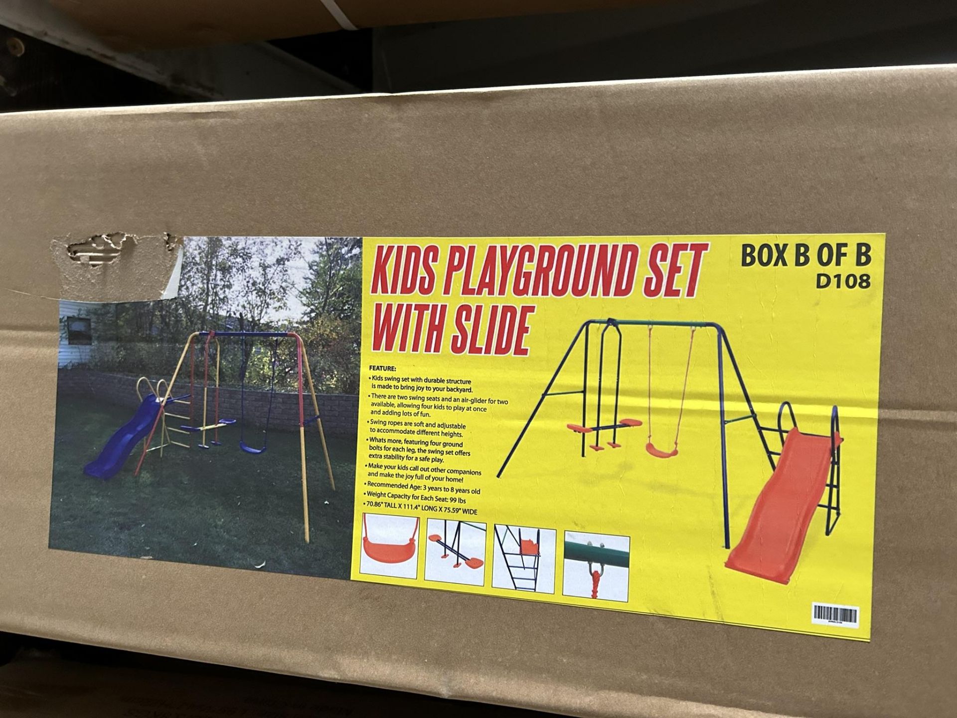 CHILDREN'S PLAYGROUND SET W/SLIDE