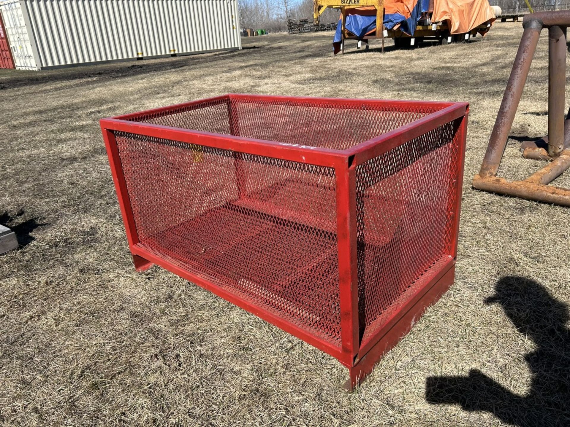 24"x48" RED STEEL MESH CRATE - Image 2 of 3