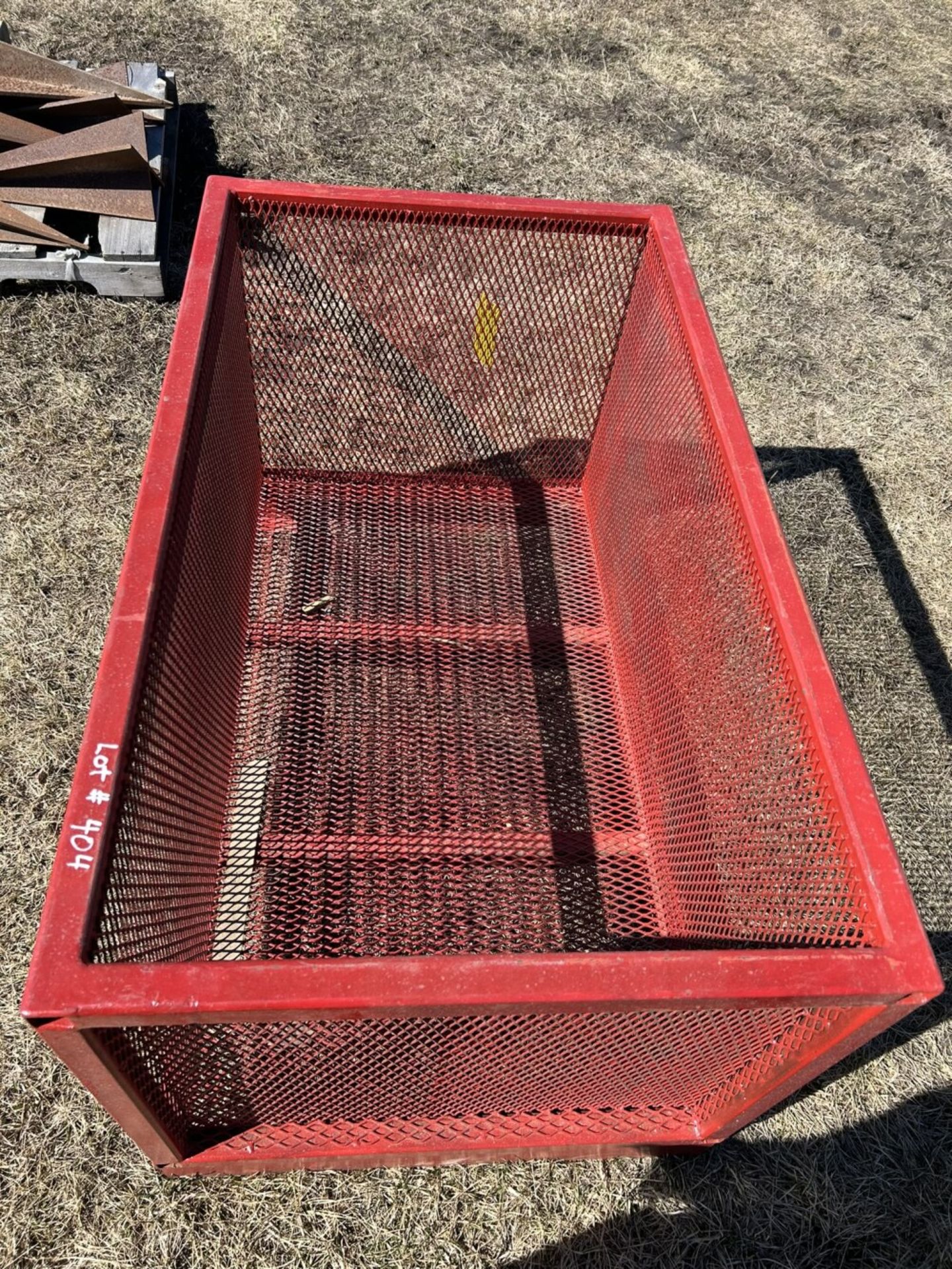 24"x48" RED STEEL MESH CRATE - Image 3 of 3