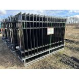 DIGGIT 10 FT ROD IRON SITE SITE FENCES - 22 PANELS 7 FT HIGH