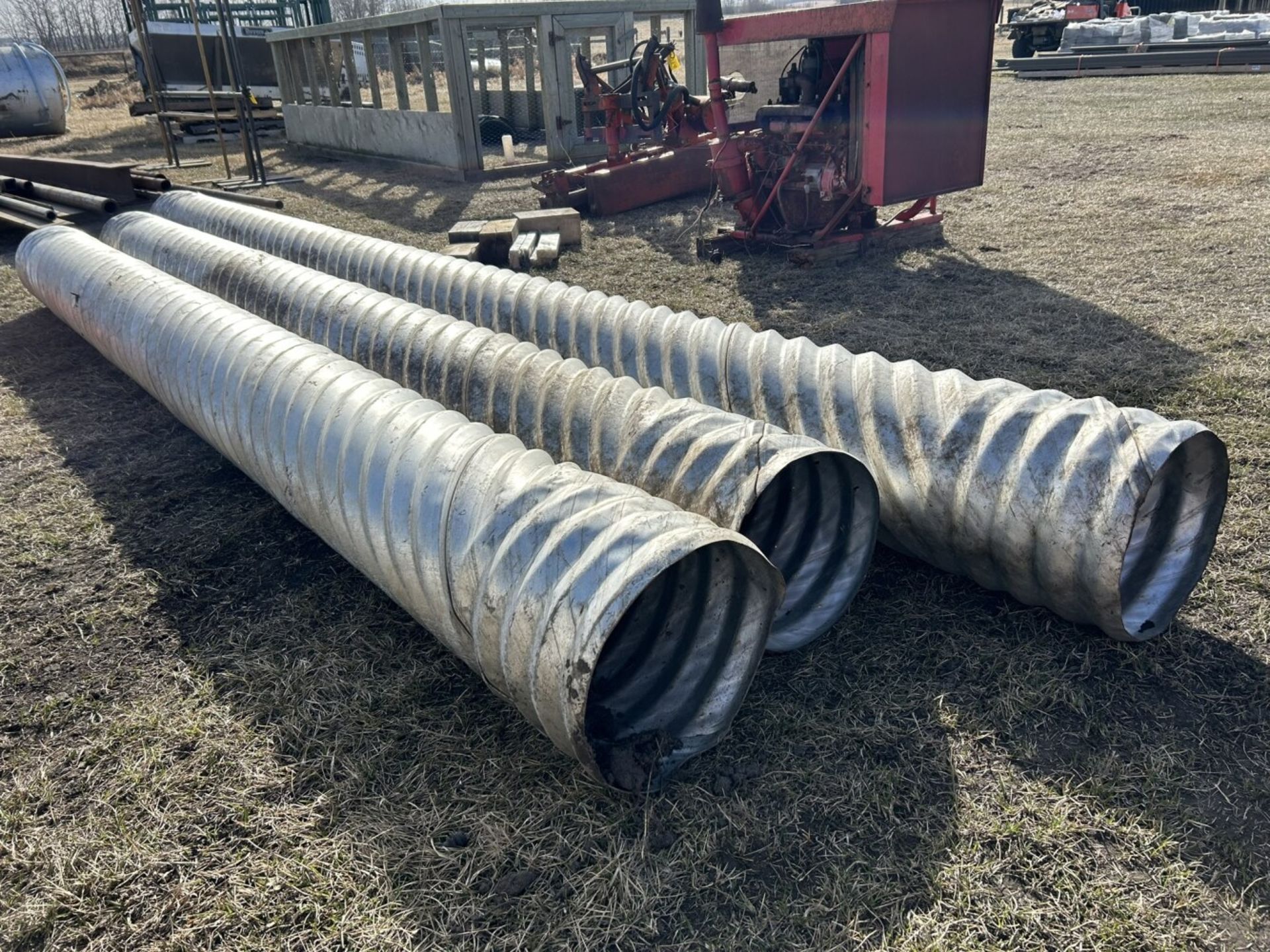 3 - 12" DIA. ROAD CULVERTS W/ 1-COUPLER - 1-16FT & 2-13FT - Image 2 of 3