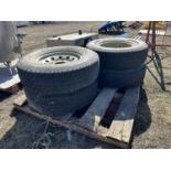 L/O ST 235/80R16 TIRES W/ CHEV. RIMS