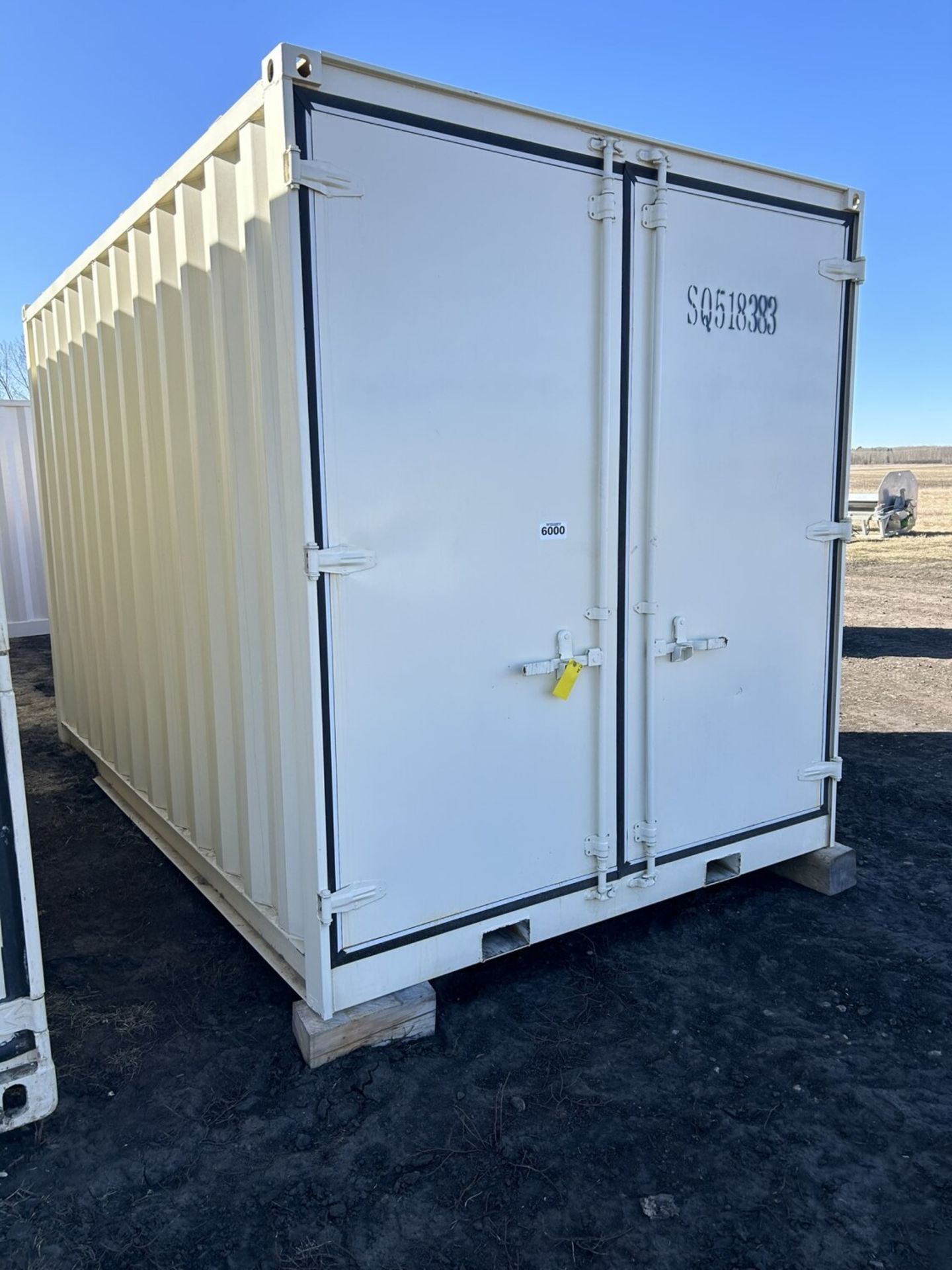 12X7X8 SEACAN STORAGE UNIT W/ BARN DOORS, MAN DOOR, WINDOW - Image 2 of 7