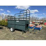 HI-HOG PORTABLE LIVESTOCK LOADING CHUTE W/ADJUSTABLE HEIGHT, CAN LOAD CATTLE LINERS & STOCK TRAILERS