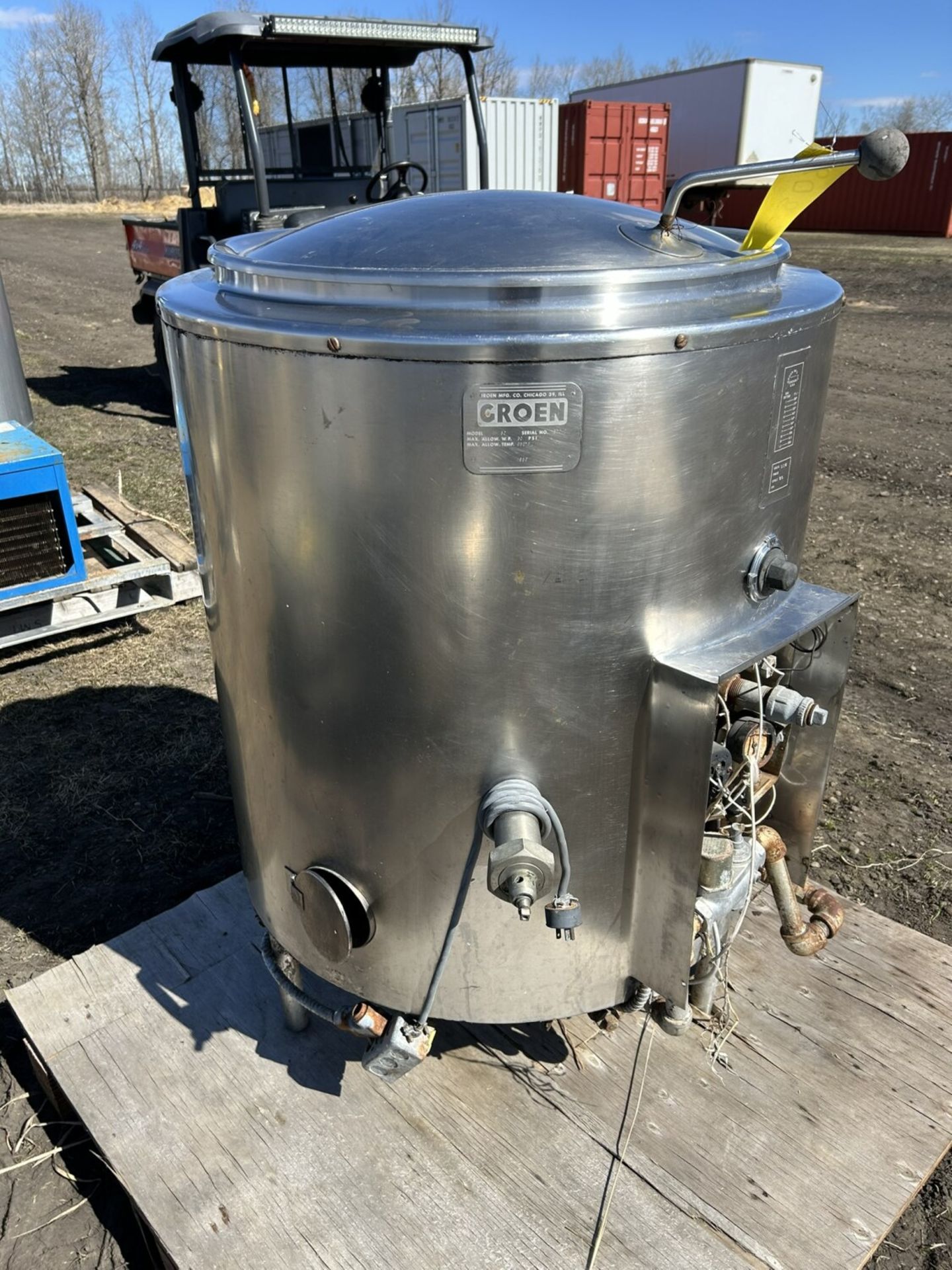 GROEN AH 30 SS STEAM KETTLE, NG, DBL JACKETED - 30 GAL. - Image 3 of 4