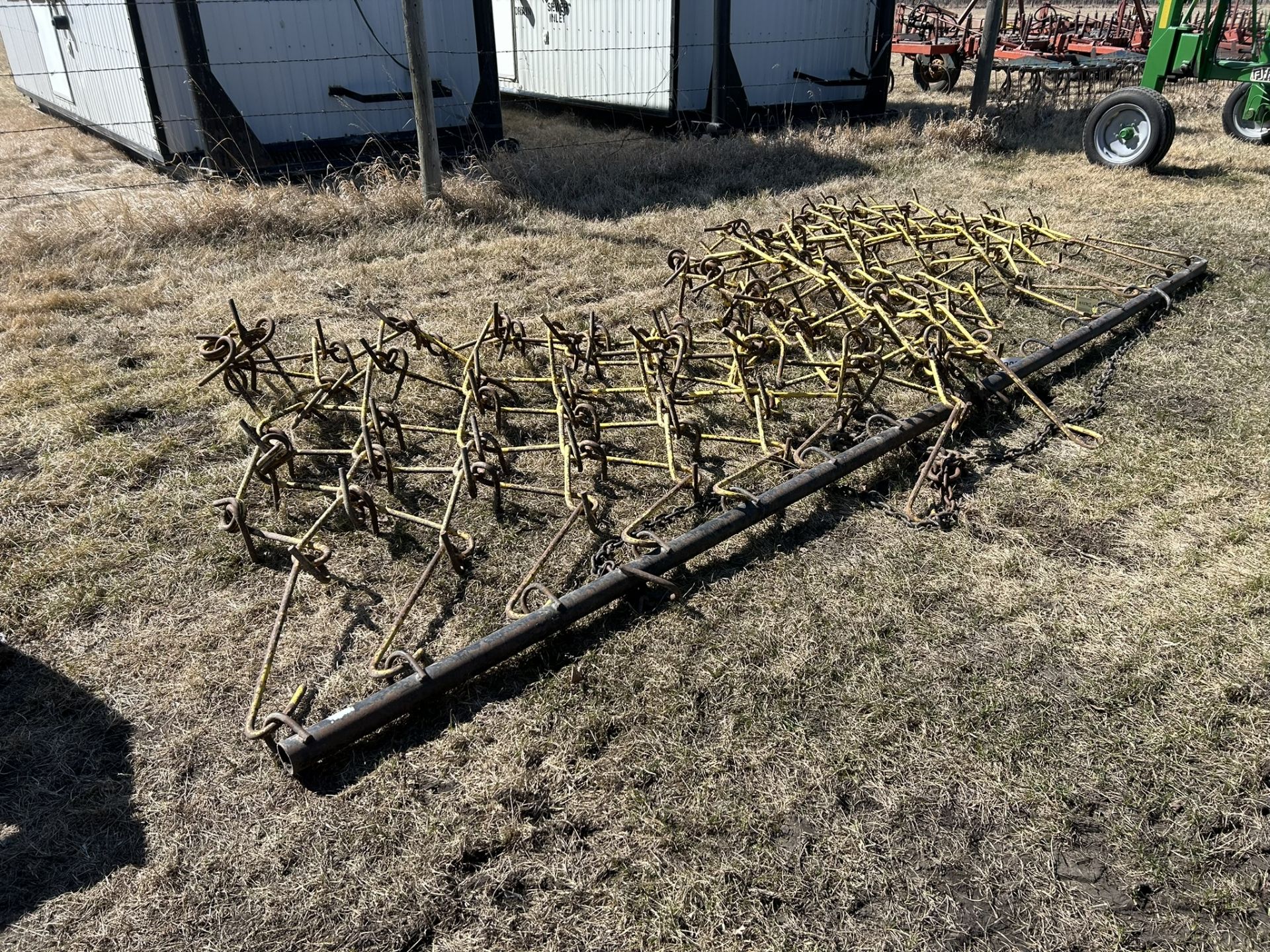 SET OF PASTURE CHAIN HARROWS W/ DRAW BAR - 15 FT - Image 2 of 4