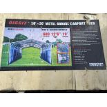 DIGGIT 20 FT X 30 FT METAL GARAGE CARPORT SHED MOD. MS0203F