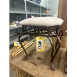 WROUGHT IRON FOOT STOOL