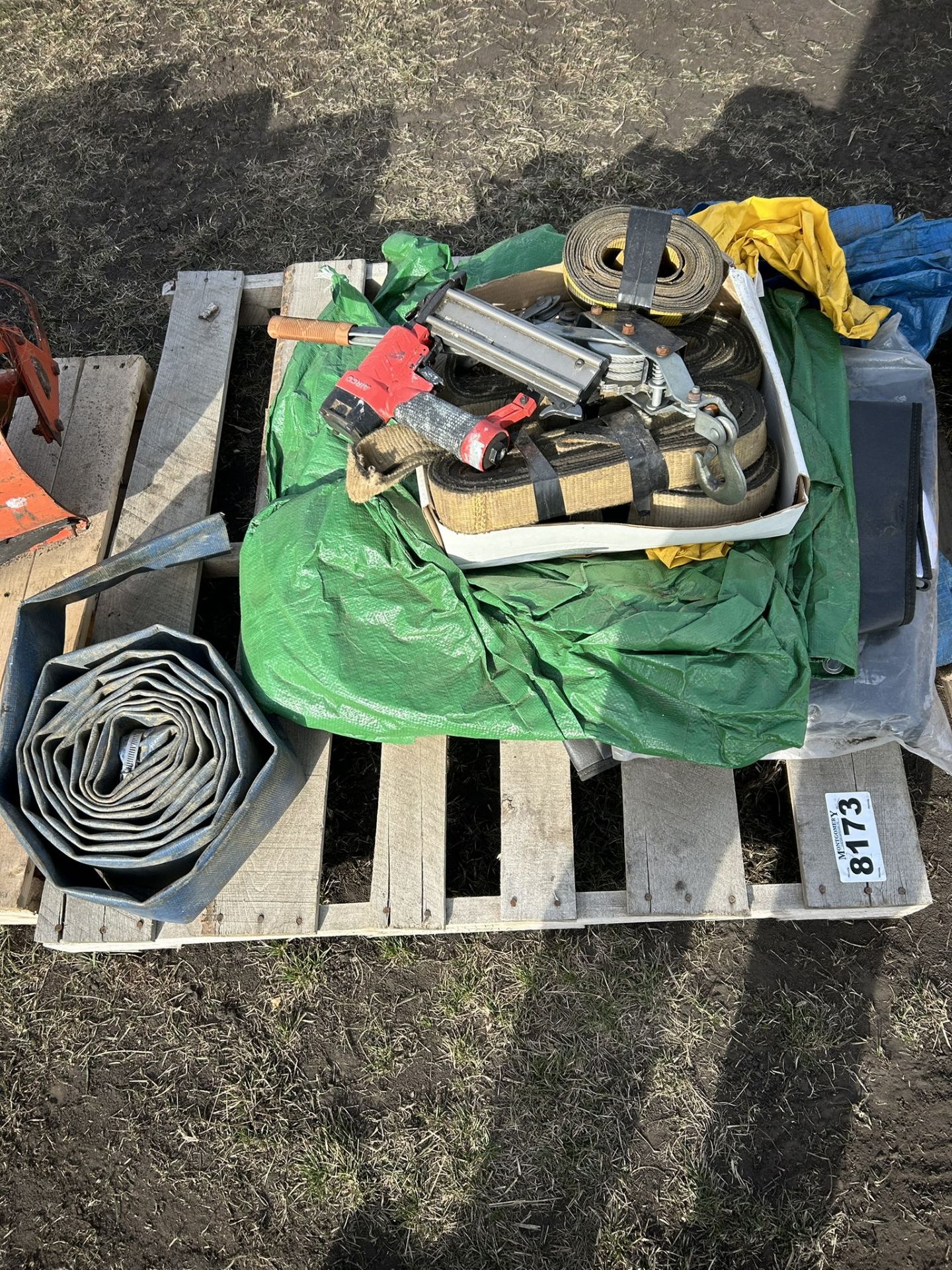 TARPS, WEBB STRAPS, DISCHARGE HOSE, ETC.