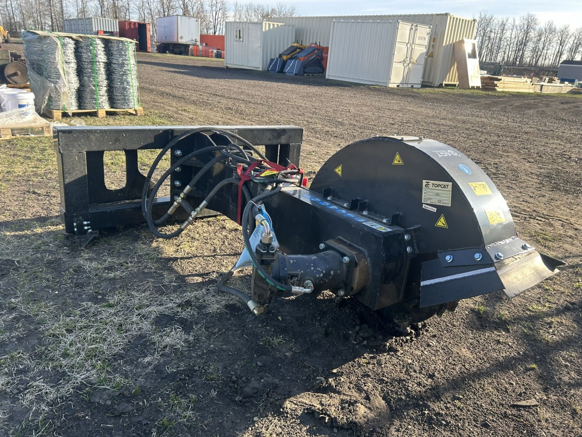 AGT SKID STEER STUMP GRINDER (NEEDS BEARING IN THE GRINDER) - Image 2 of 6