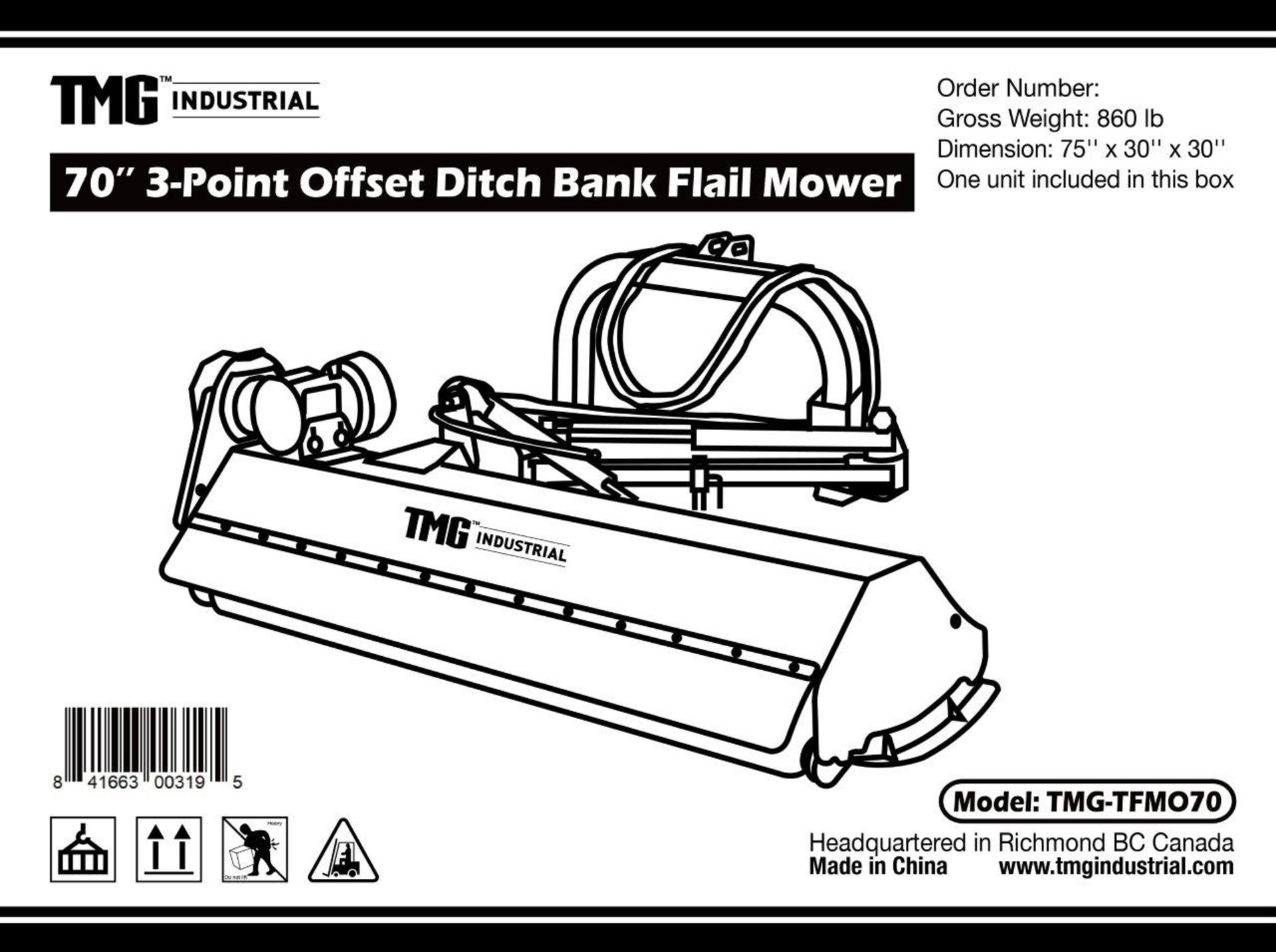 TMG-TFMO70 FLAIL MOWER DITCH BANK 3-PTO 70" - Image 7 of 8