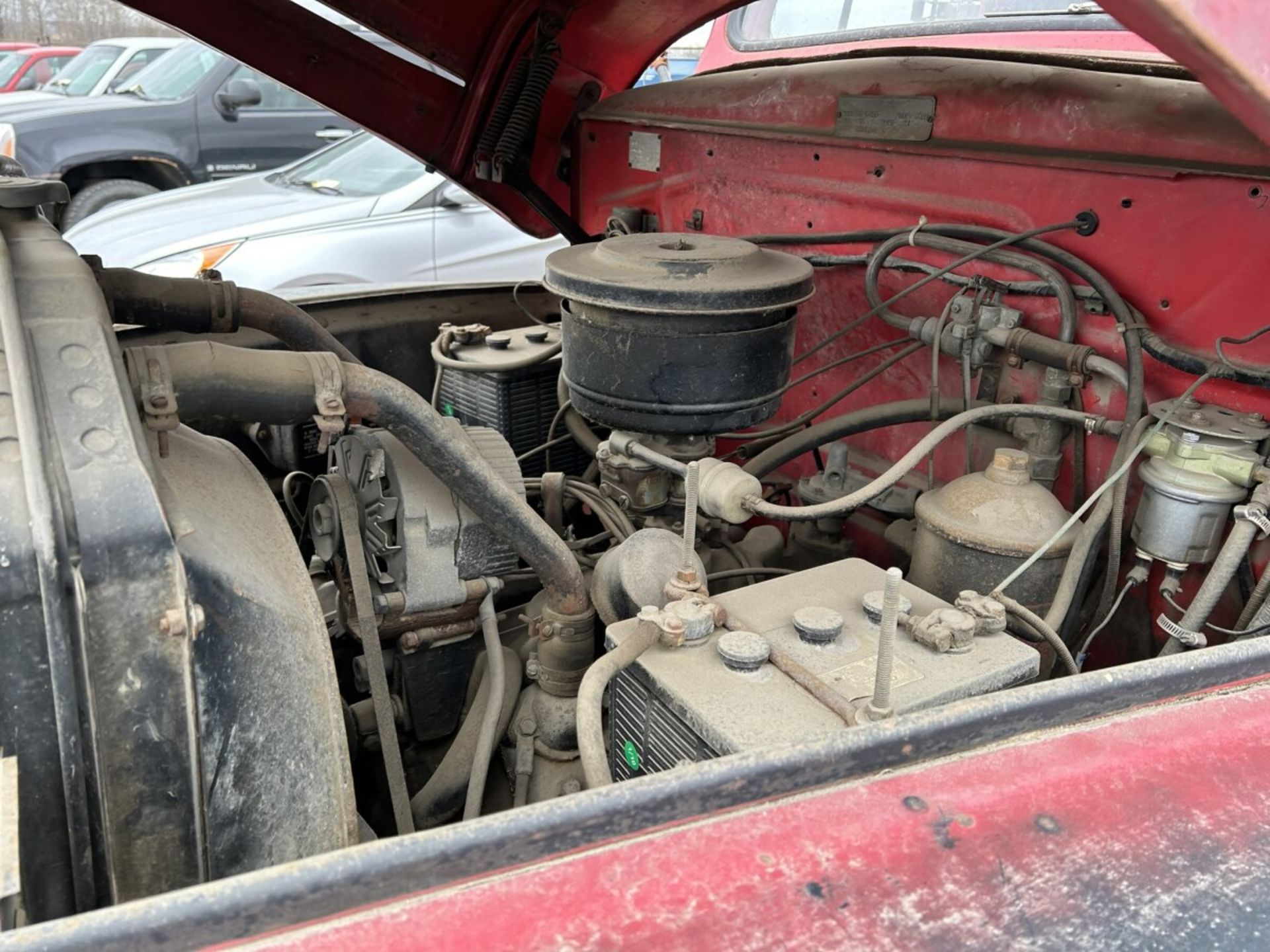 1949 FORD F155 FIRETRUCK, FLATHEAD V8 ENGINE, STD. TRANS., 10,337.8 MILES, 8.25X2.0 DUAL WHEELS, PTO - Image 15 of 16