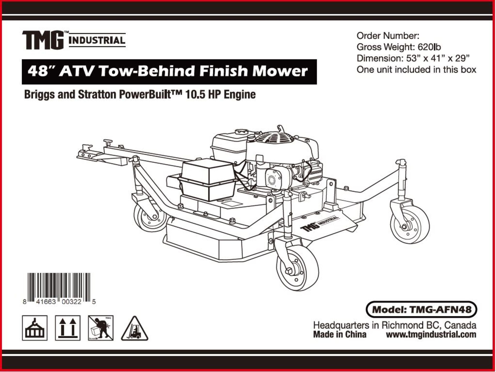 TMG-AFN48 FINISH MOWER ATV TOW-BEHIND 48" - Image 7 of 8