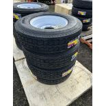 4 - GRIZZLY ST-235/80R16-14PR TRAILER TIRES W/8 BOLT RIMS