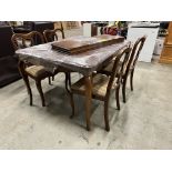 WOOD 52"x39" DINING ROOM TABLE W/3 EXTRA LEAFS & 4 CHAIRS
