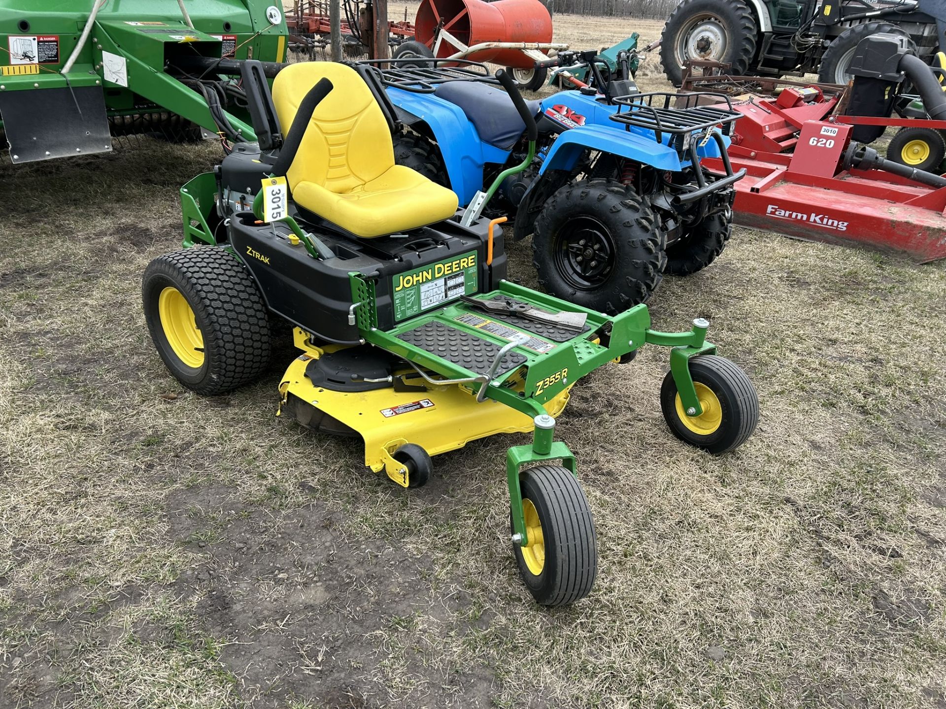 JD Z355R ZERO TURN MOWER W/48" DECK 210HRS SHOWING S/N: 1GX355RBCJJ082449