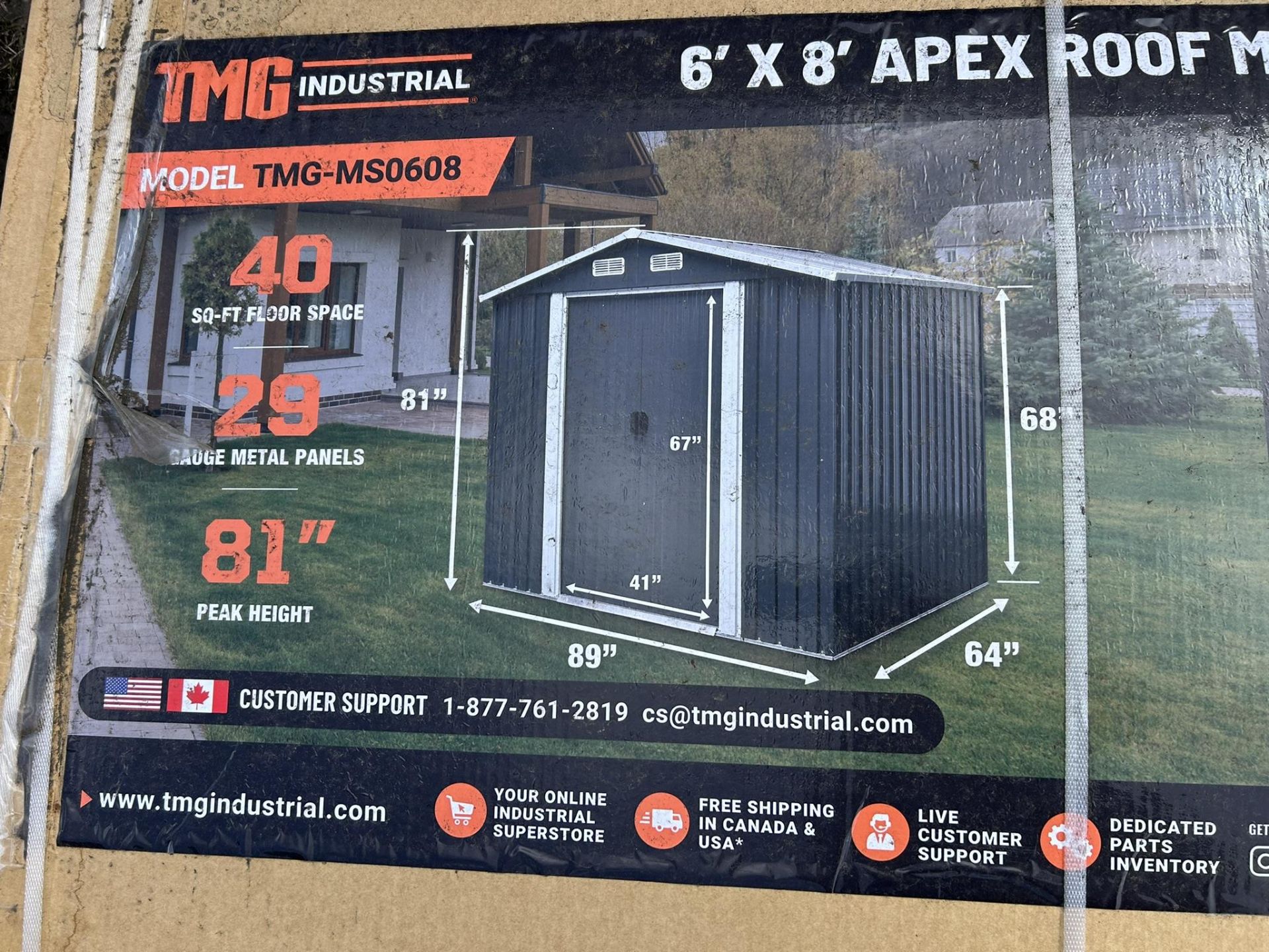 TMG-MS0608 METAL SHED APEX 6' X 8' - Image 2 of 4