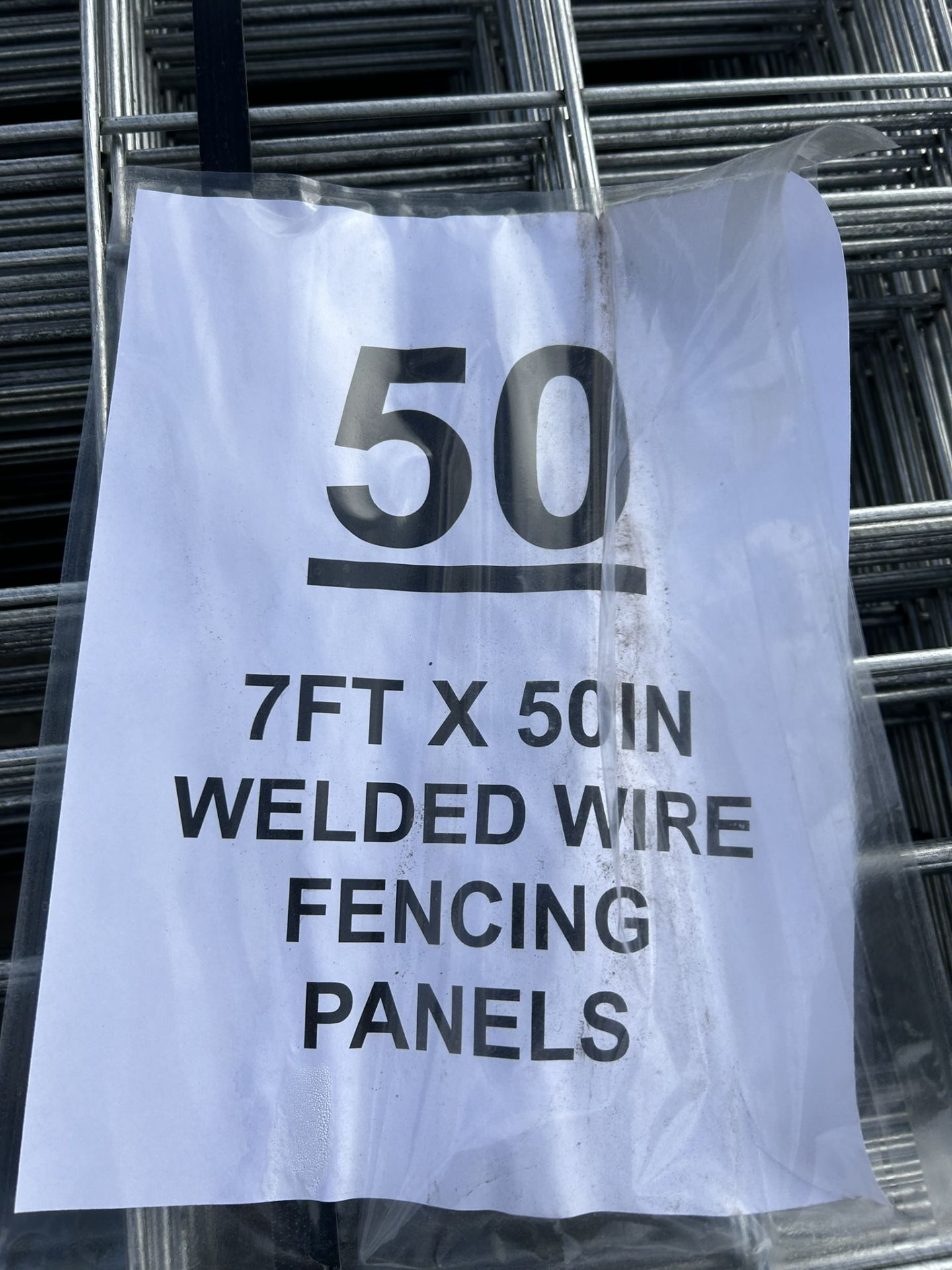 L/O - 50 - 7'x50" WELD WIRE FENCING PANELS - Image 3 of 3